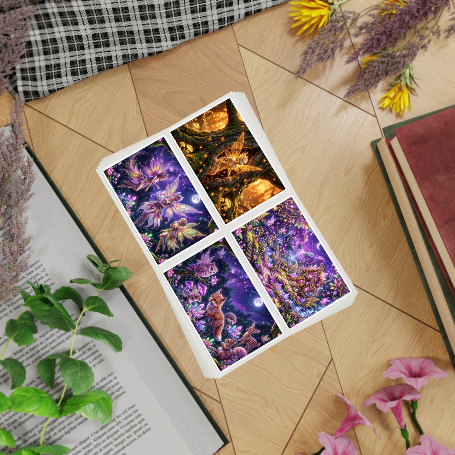 Holographic Fairy Forest Sticker Sheet Bundle — 5pcs