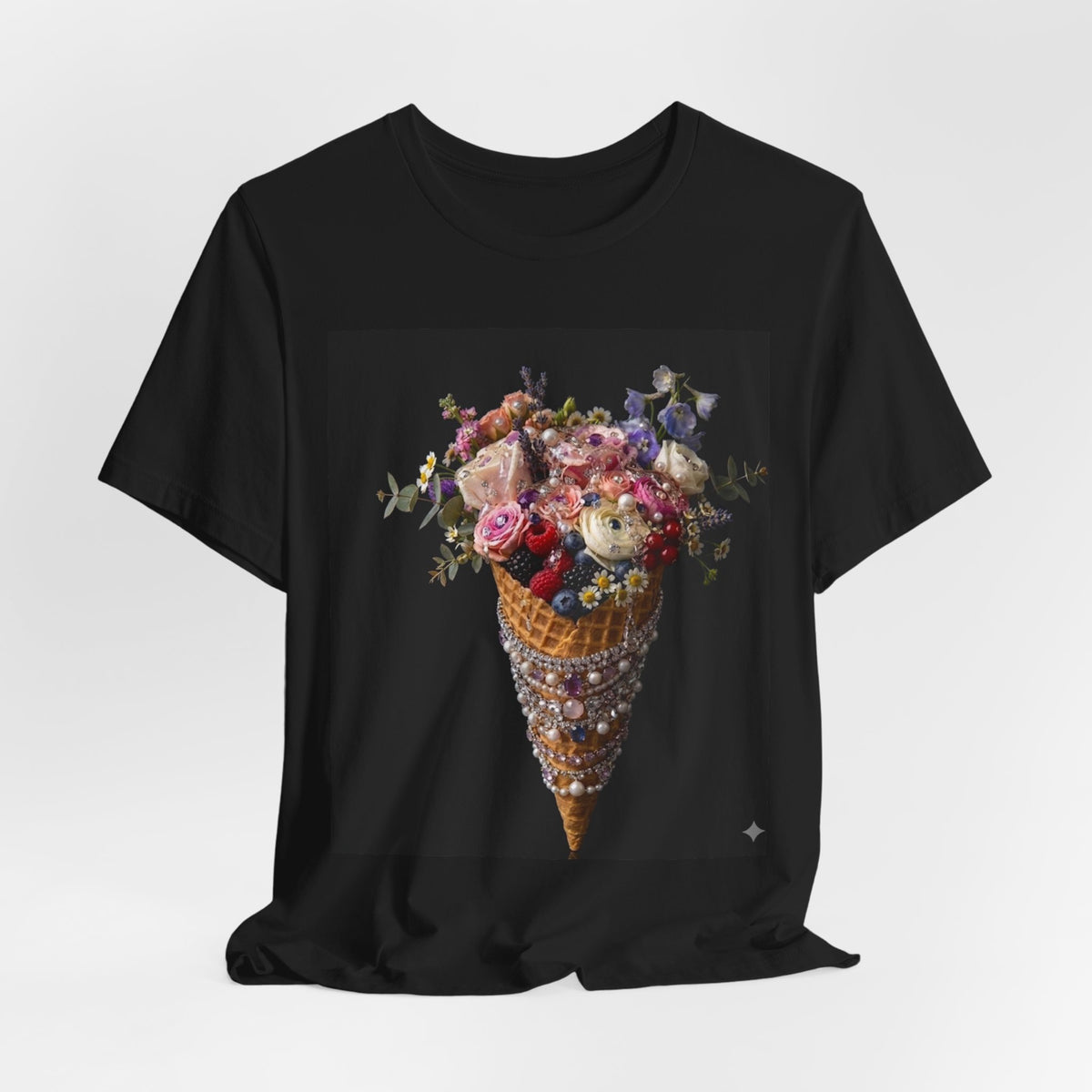Floral Ice Cream Cone T-Shirt