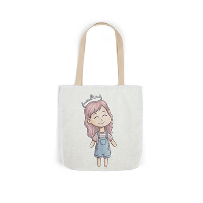 Cute Princess Girl Canvas Tote Bag