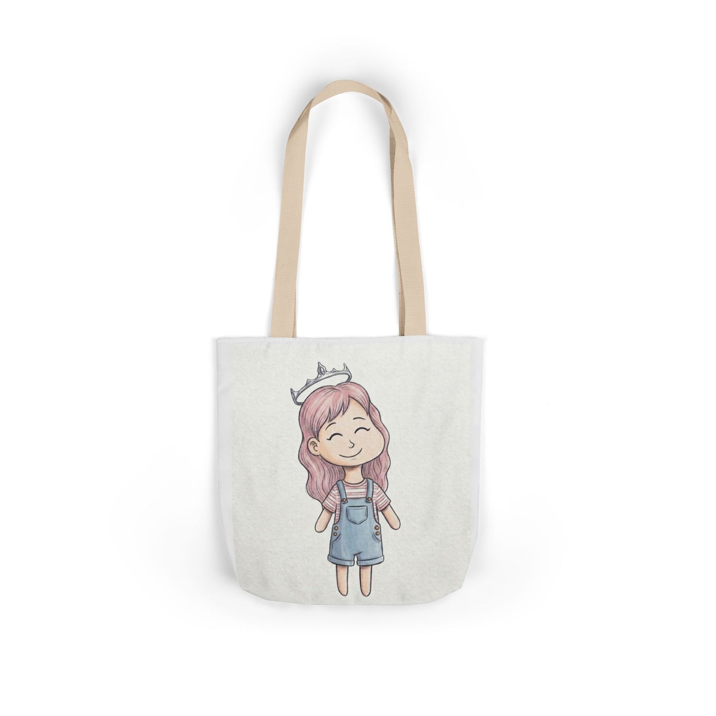 Cute Princess Girl Canvas Tote Bag