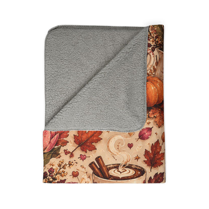 Pumpkin Spice Fleece Blanket