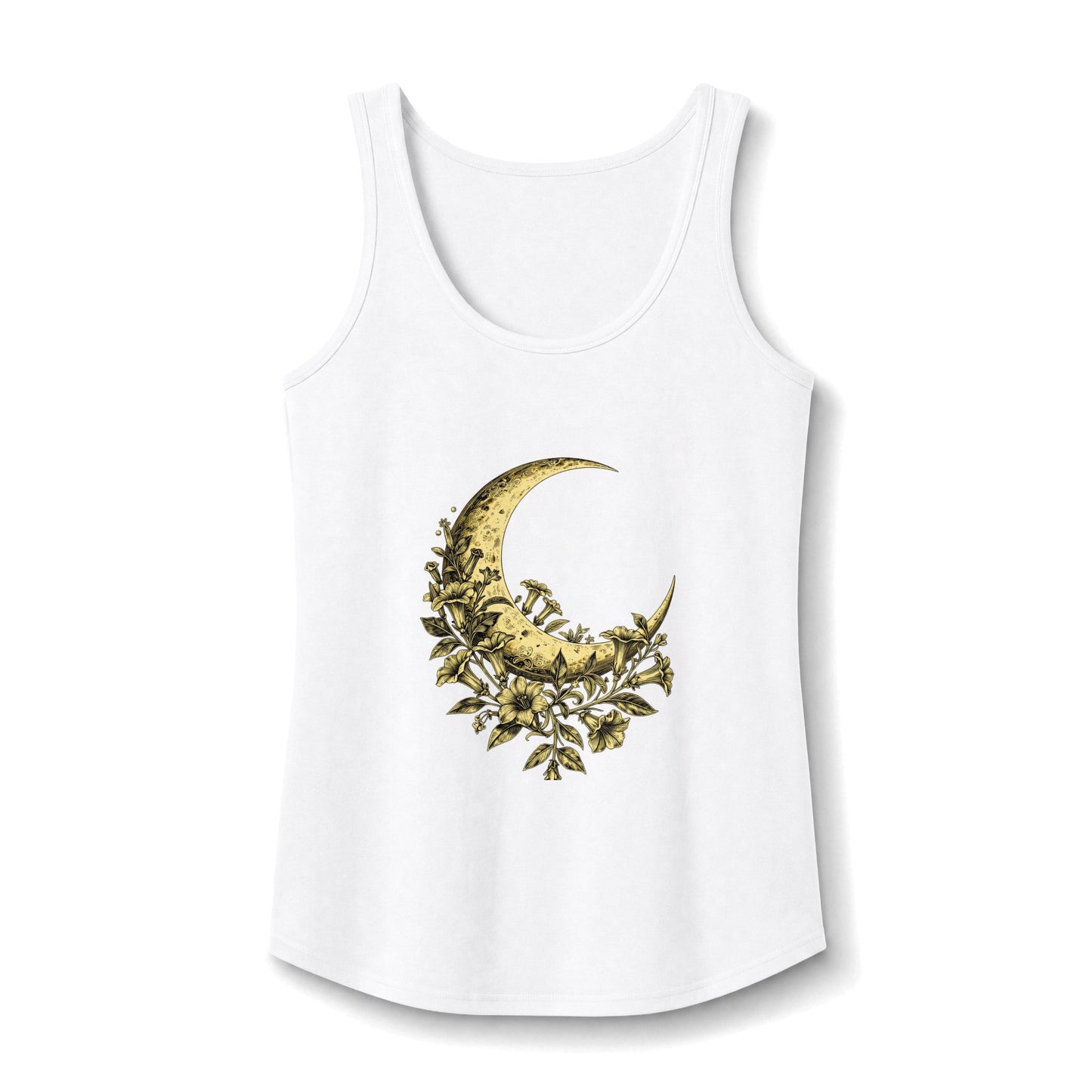 Floral Crescent Moon Tank Top