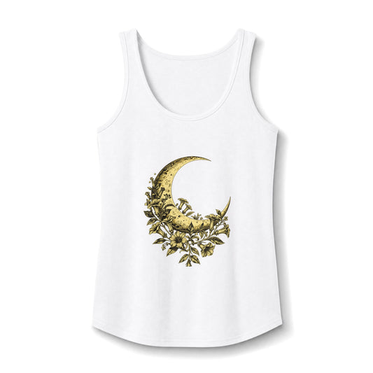 Floral Crescent Moon Tank Top