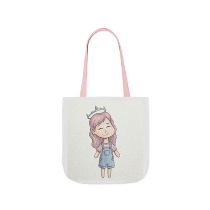 Cute Princess Girl Canvas Tote Bag