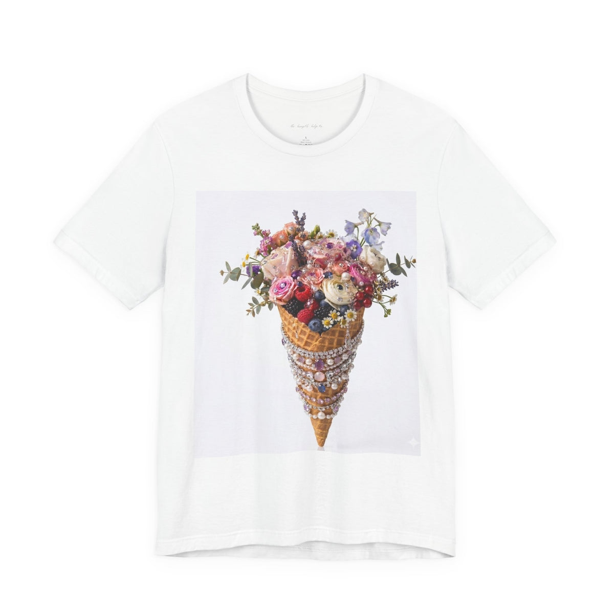Floral Ice Cream Cone T-Shirt