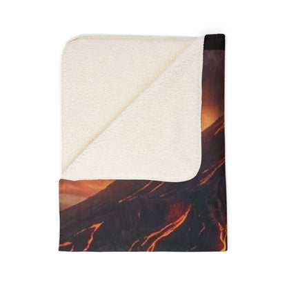 Volcano Eruption Sherpa Blanket