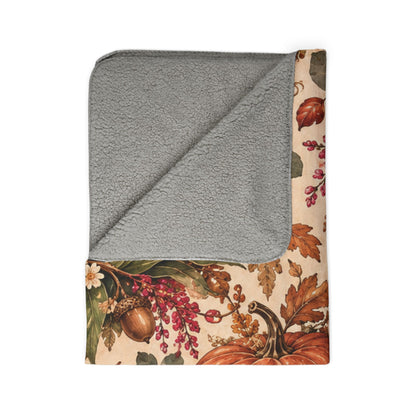 Pumpkin Garden Fleece Blanket