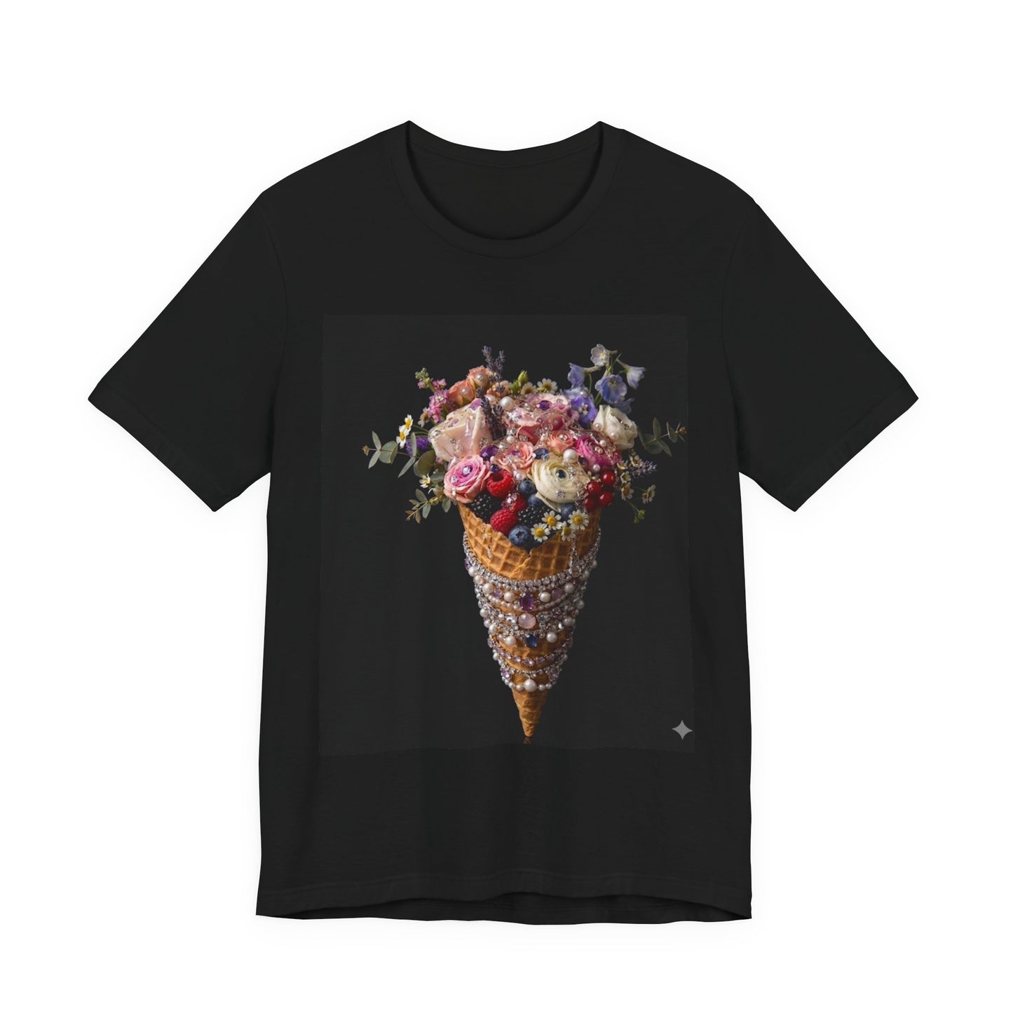 Floral Ice Cream Cone T-Shirt