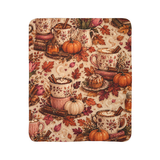 Pumpkin Spice Fleece Blanket