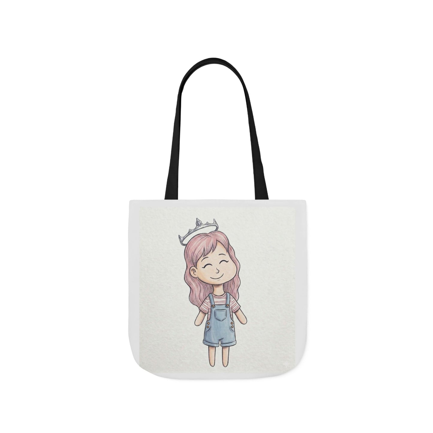 Cute Princess Girl Canvas Tote Bag