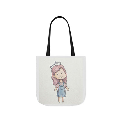 Cute Princess Girl Canvas Tote Bag
