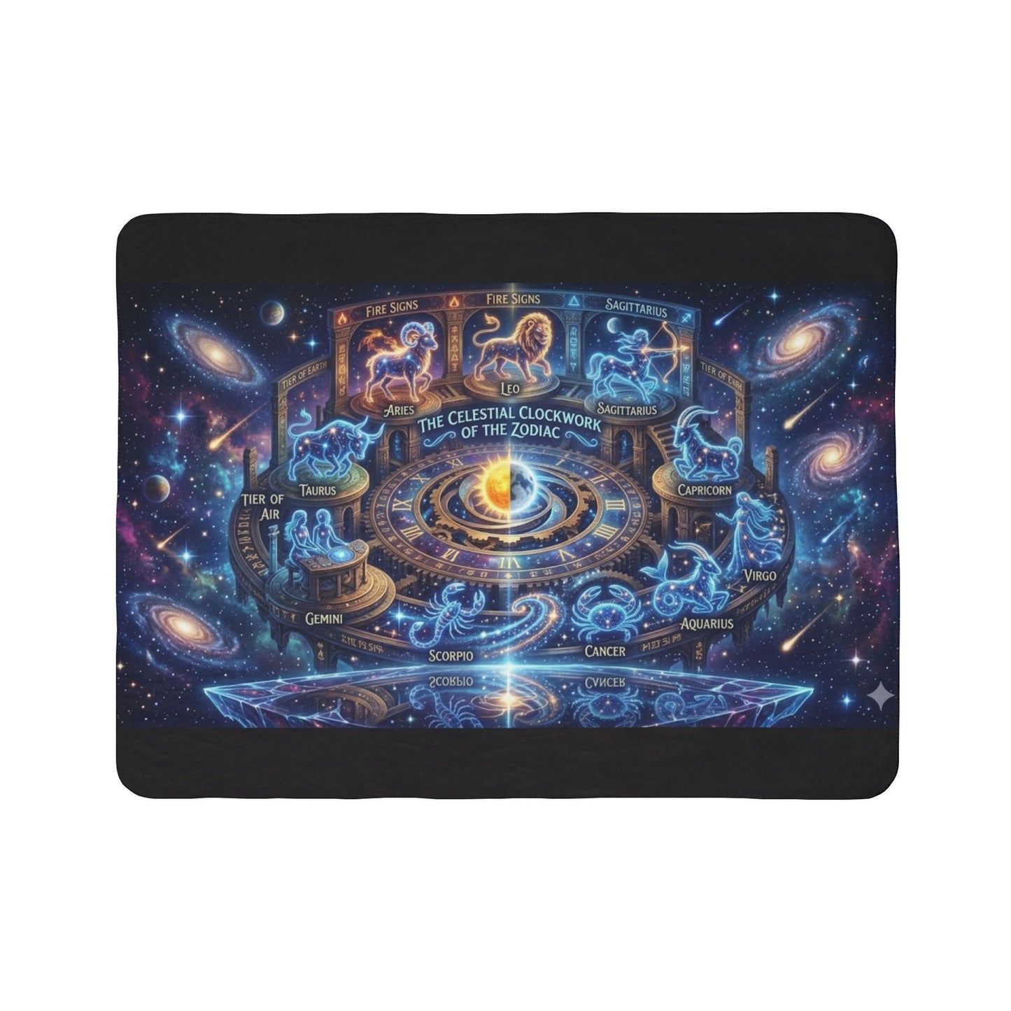 Zodiac Constellation Clock Blanket