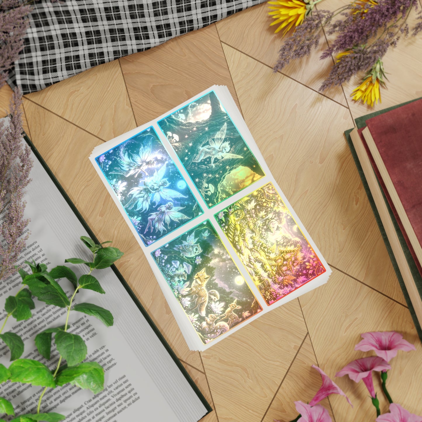 Holographic Fairy Forest Sticker Sheet Bundle — 5pcs