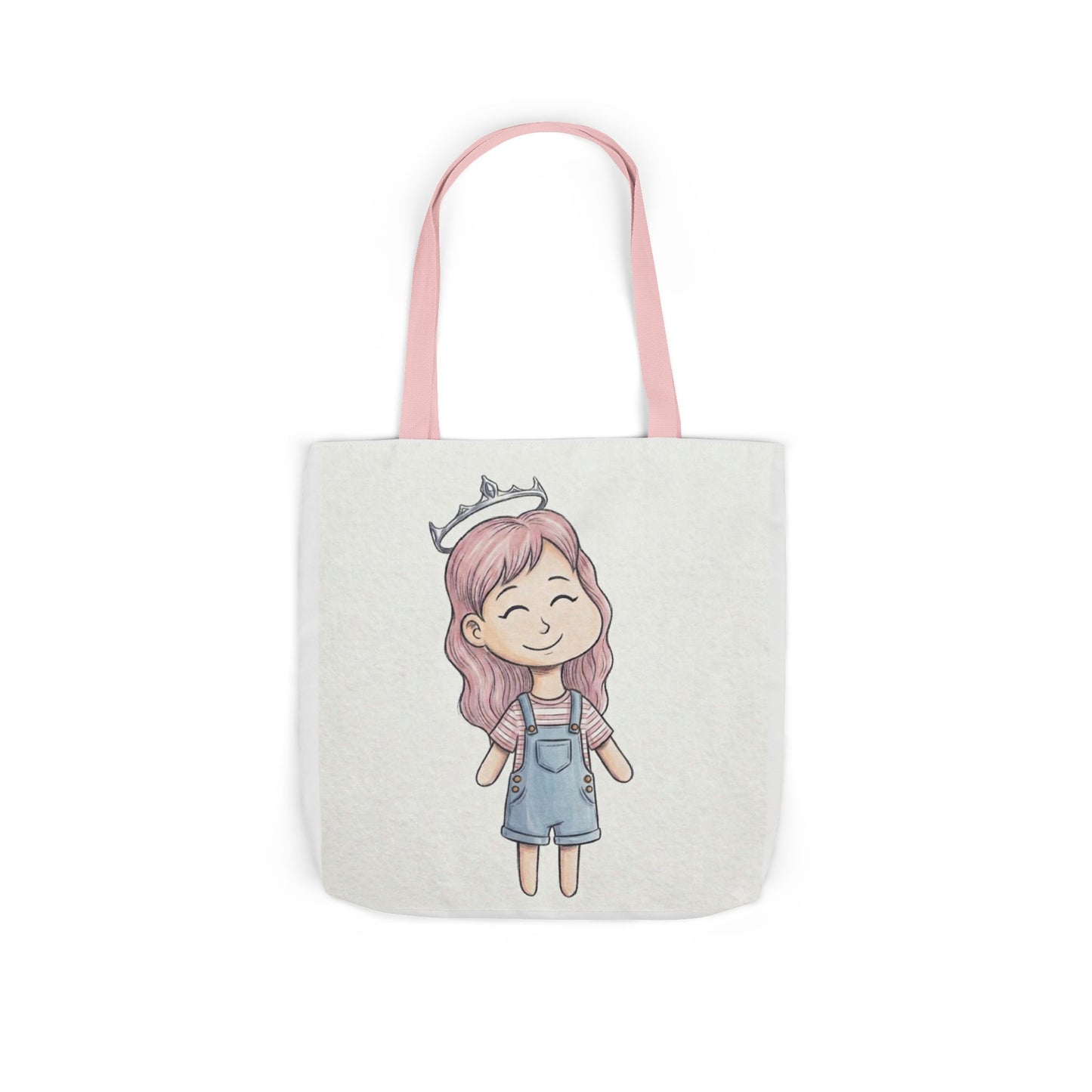 Cute Princess Girl Canvas Tote Bag