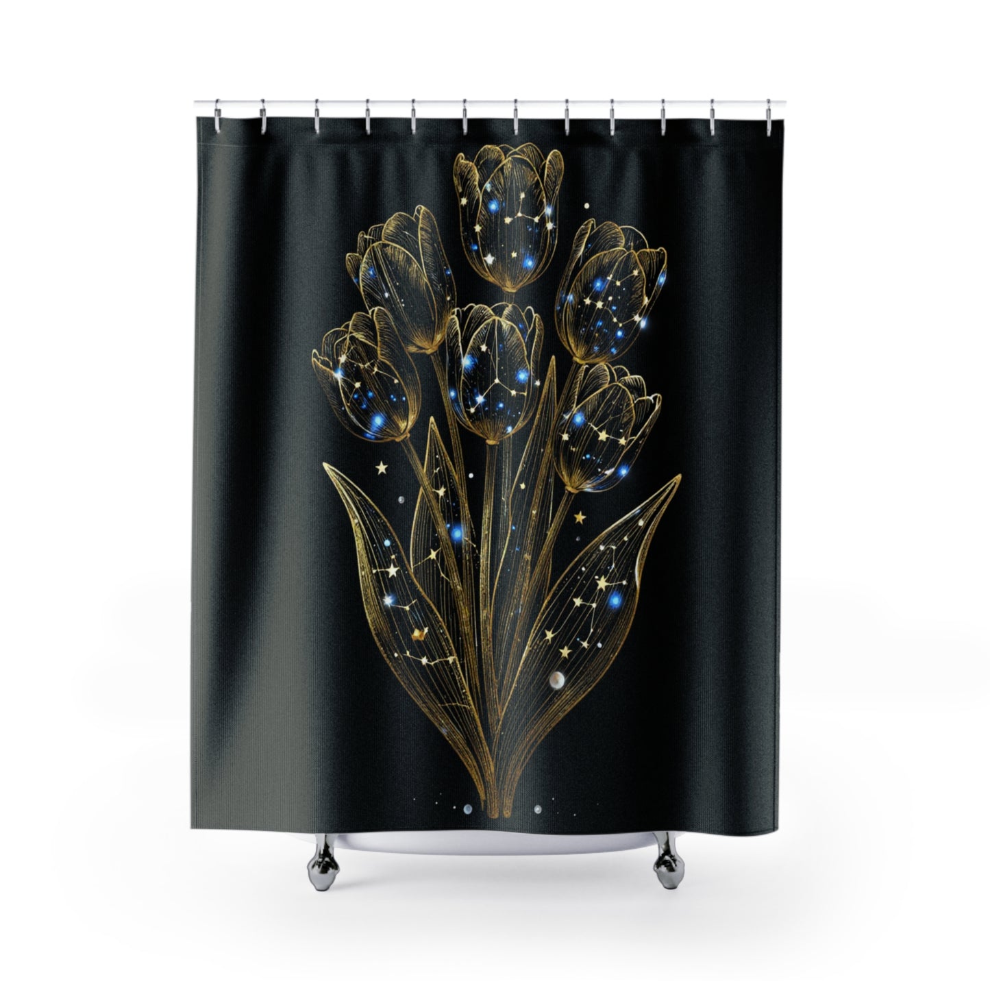Celestial tulip bundle shower curtain