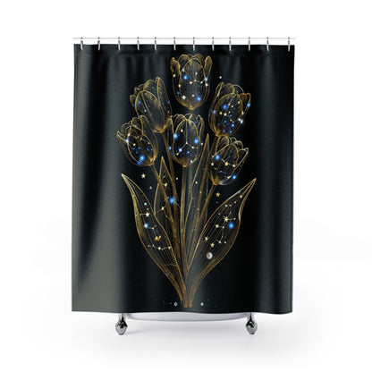Celestial tulip bundle shower curtain