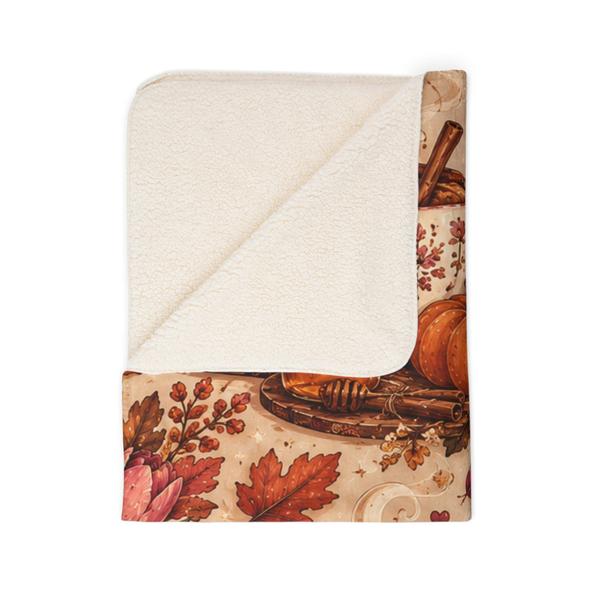 Pumpkin Spice Fleece Blanket