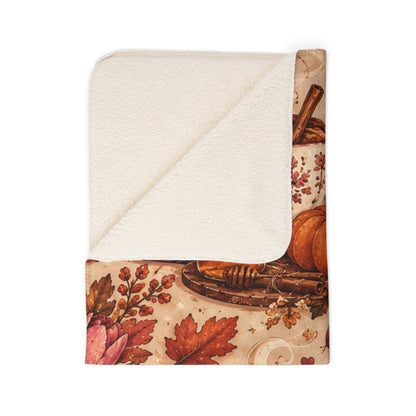 Pumpkin Spice Fleece Blanket