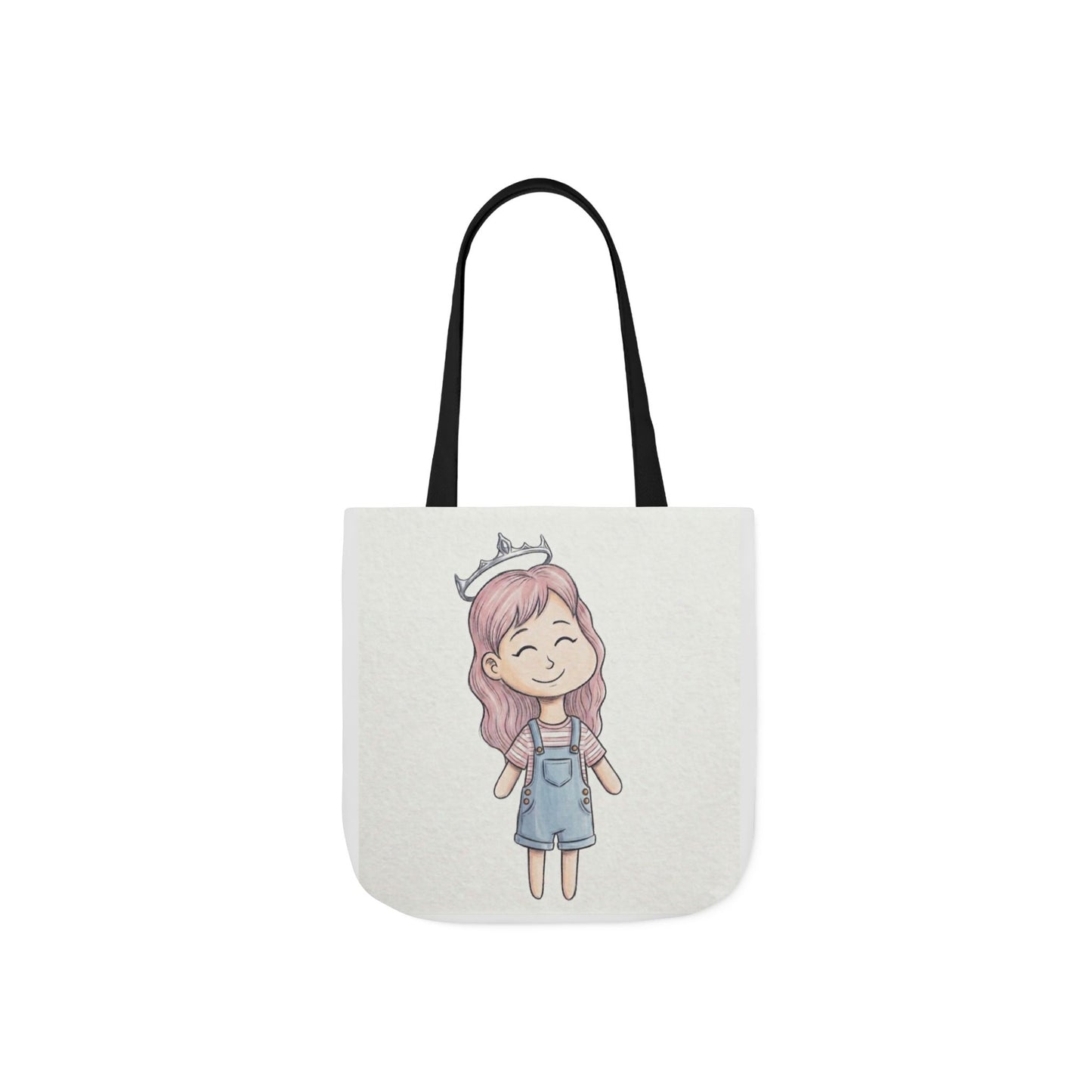 Cute Princess Girl Canvas Tote Bag