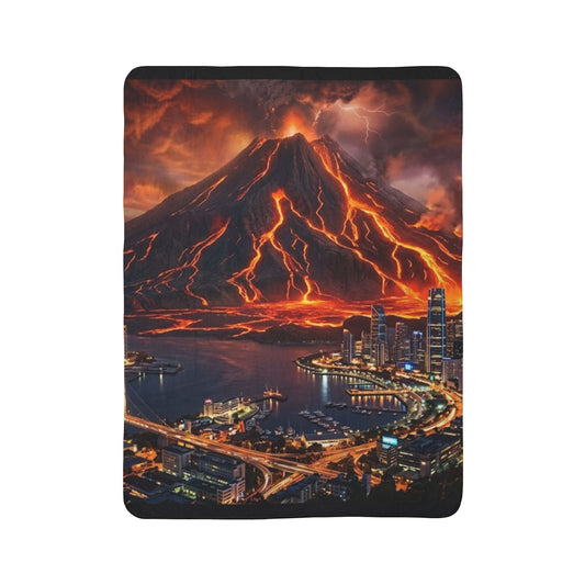 Volcano Eruption Sherpa Blanket