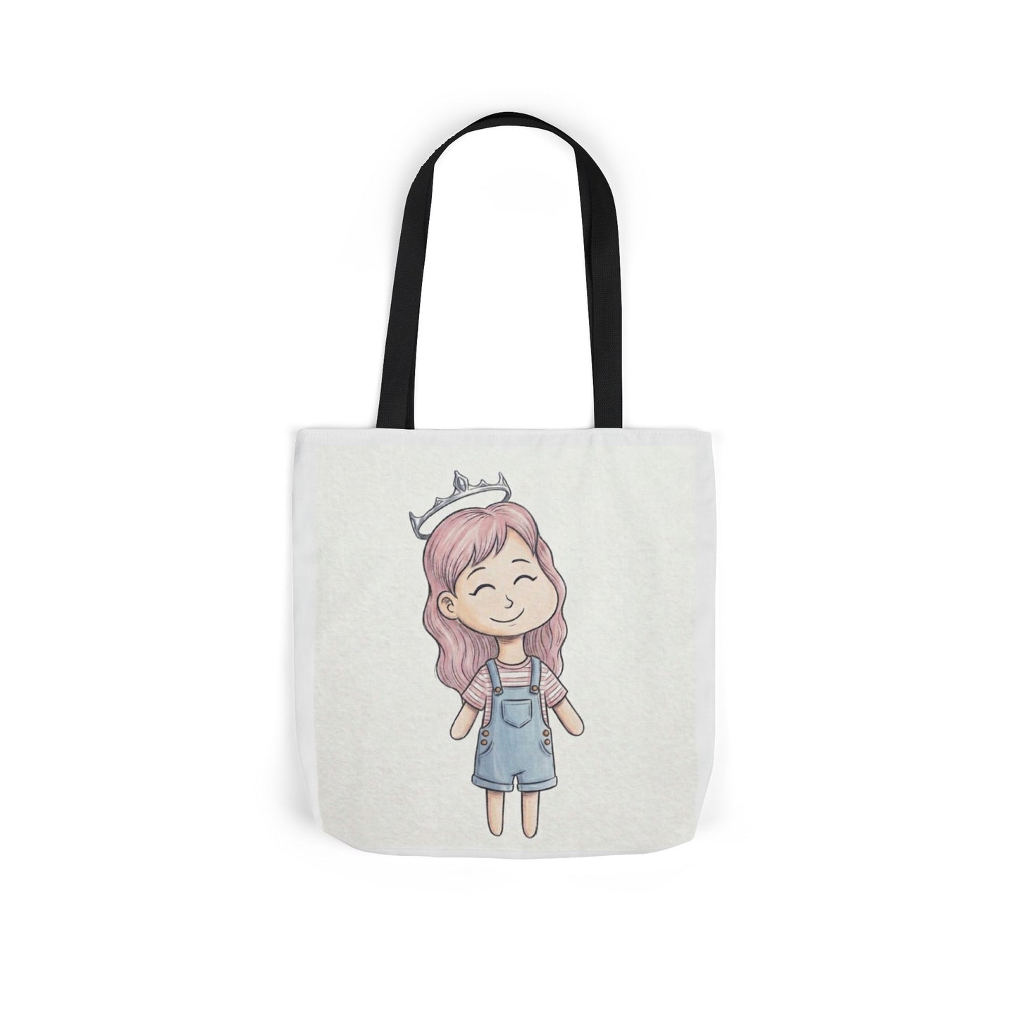 Cute Princess Girl Canvas Tote Bag