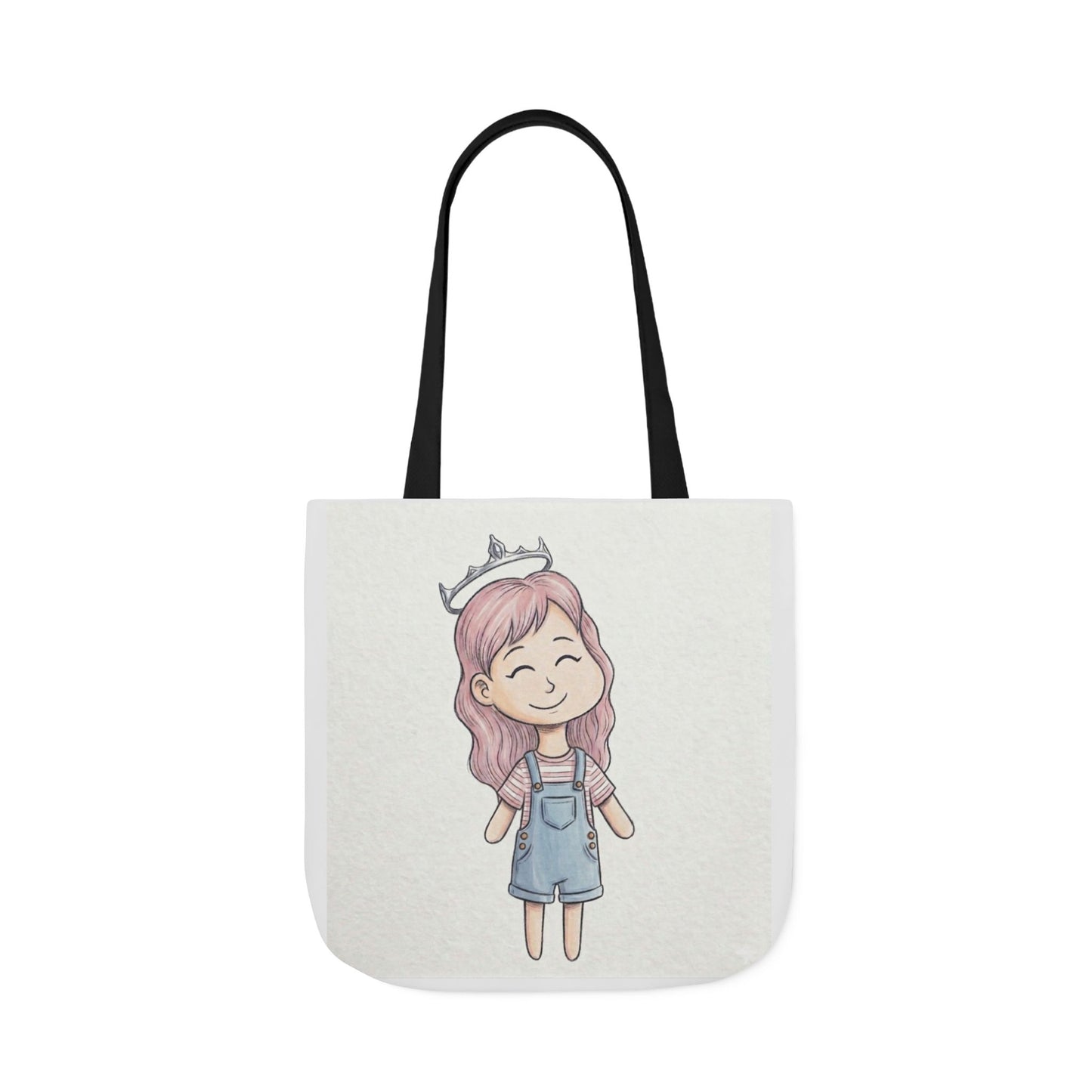 Cute Princess Girl Canvas Tote Bag