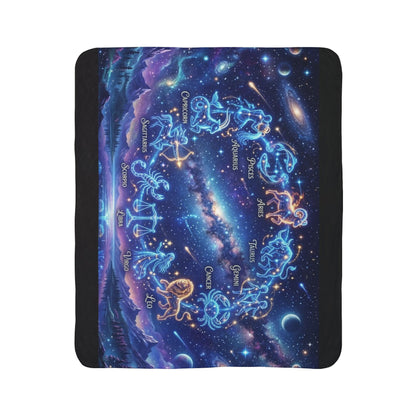 Zodiac Constellation Sherpa Blanket