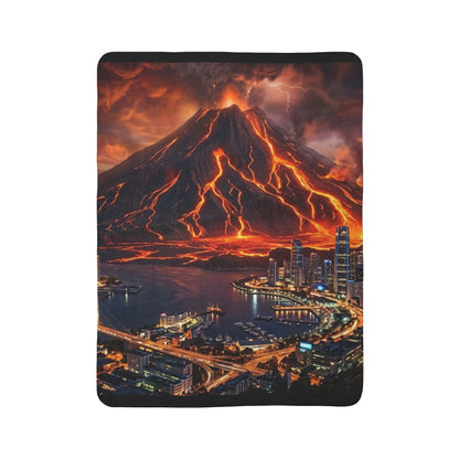 Volcano Eruption Sherpa Blanket