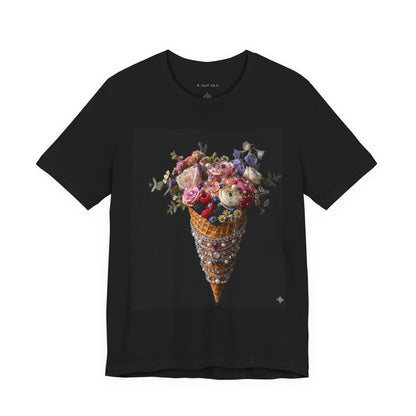 Floral Ice Cream Cone T-Shirt