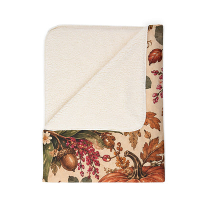 Pumpkin Garden Fleece Blanket