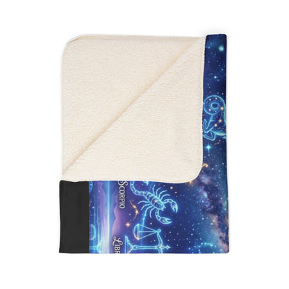 Zodiac Constellation Sherpa Blanket