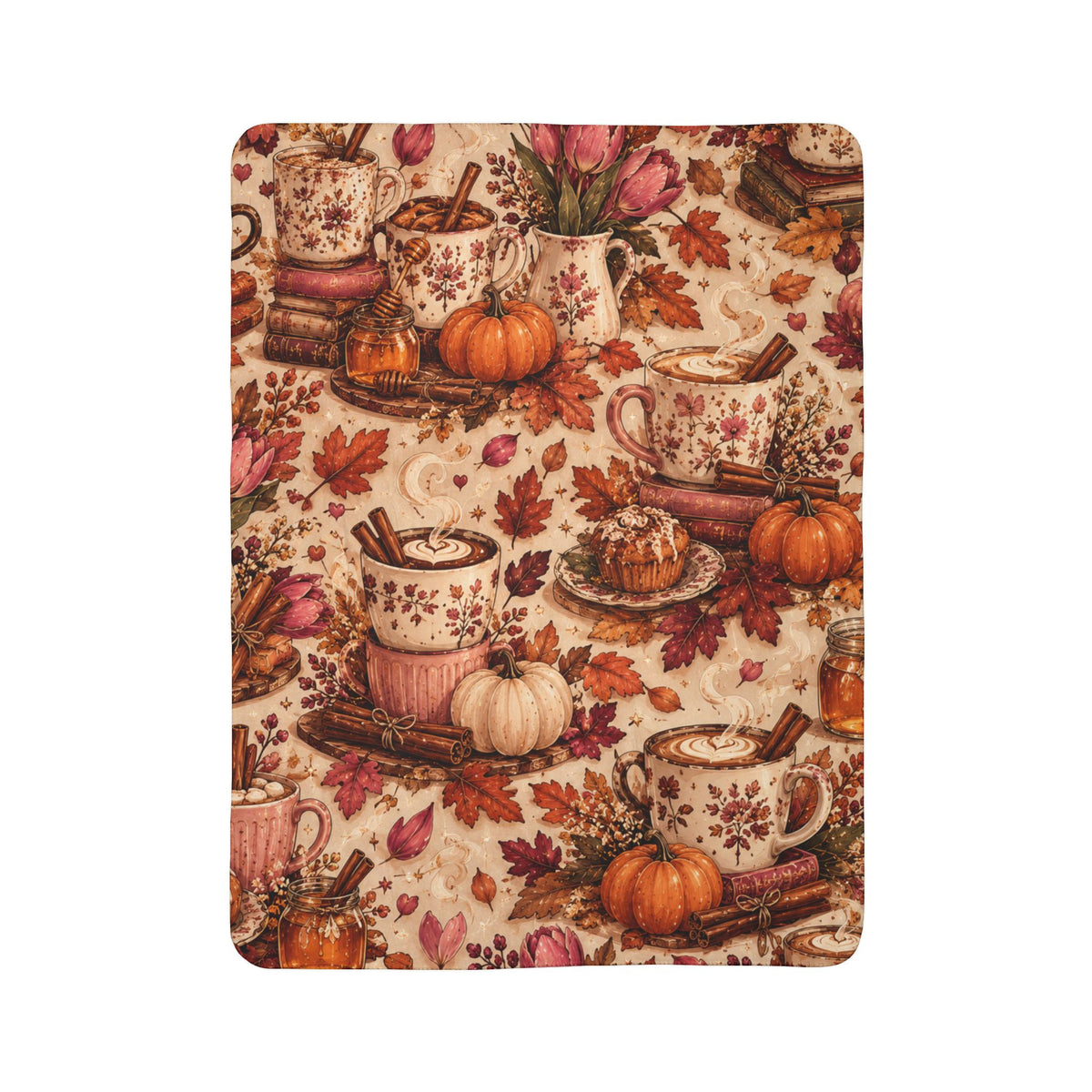 Pumpkin Spice Fleece Blanket