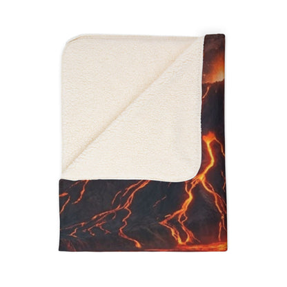 Volcano Eruption Sherpa Blanket