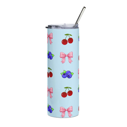 Cherry & Blueberry Stainless Tumbler