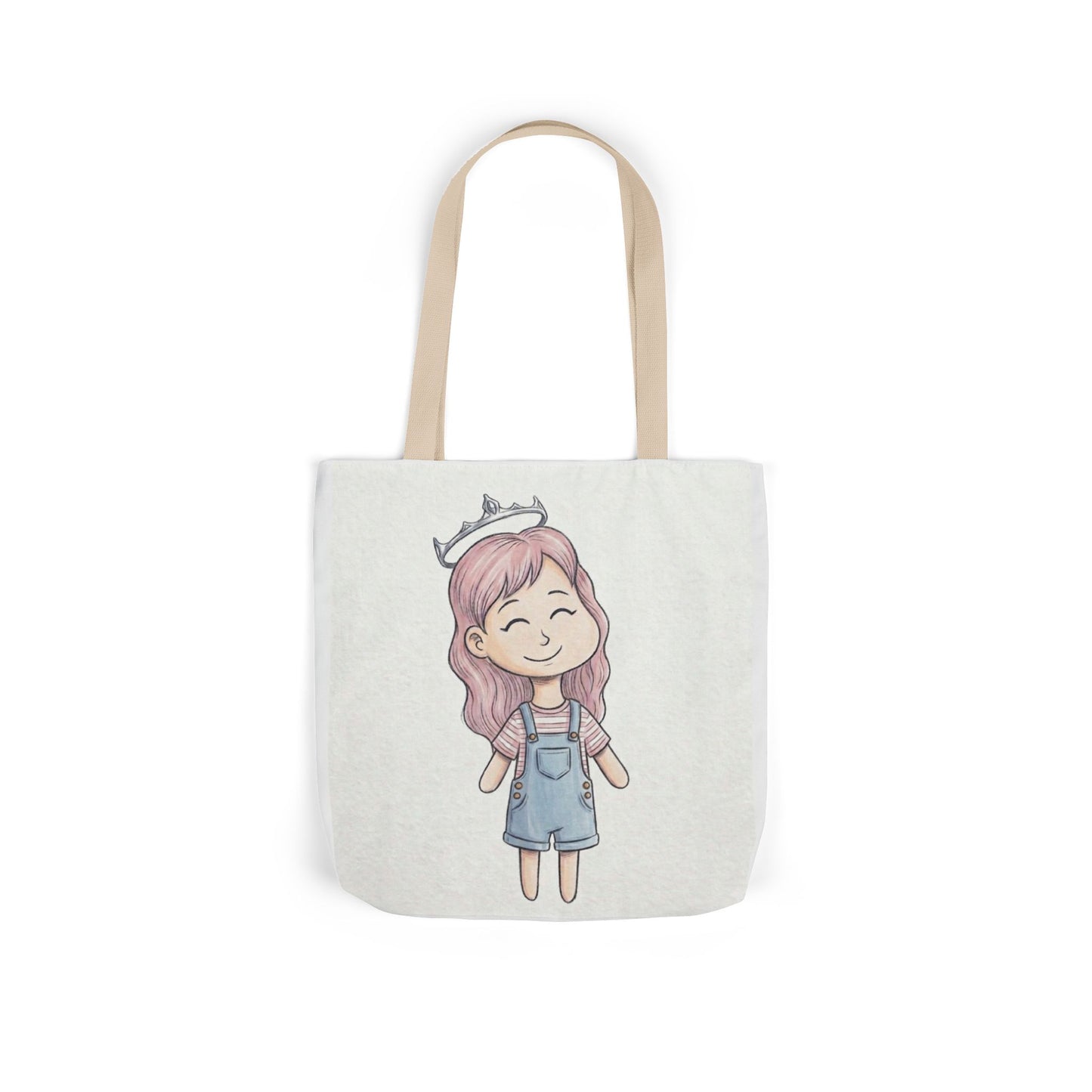Cute Princess Girl Canvas Tote Bag