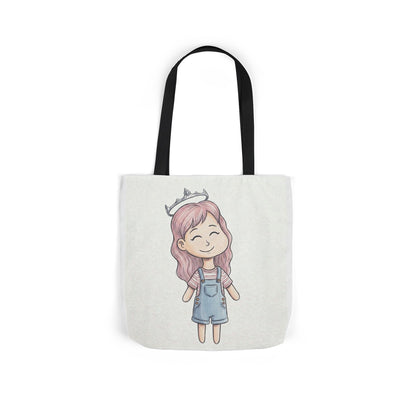 Cute Princess Girl Canvas Tote Bag