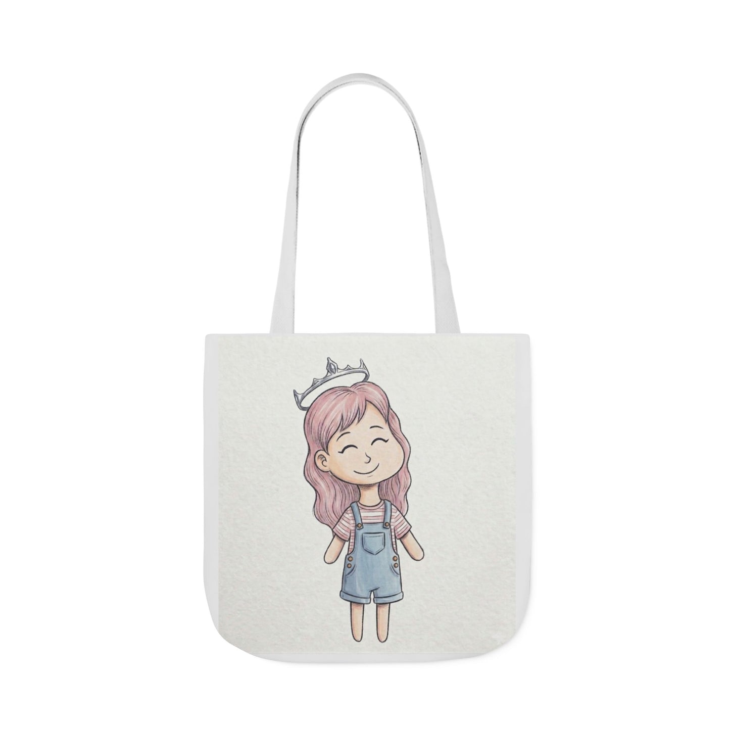 Cute Princess Girl Canvas Tote Bag