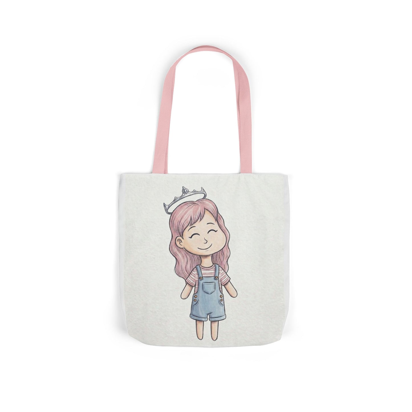 Cute Princess Girl Canvas Tote Bag