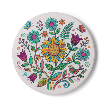 Floral Ceramic Coaster