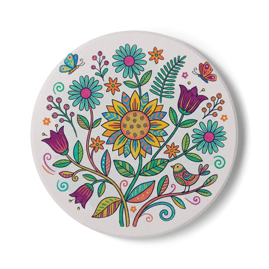 Floral Ceramic Coaster