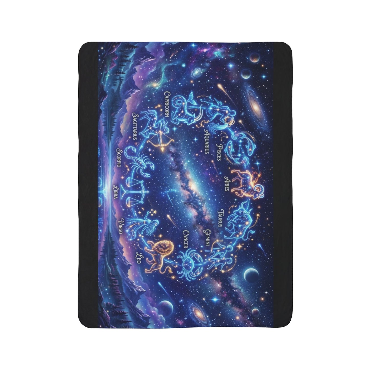 Zodiac Constellation Sherpa Blanket