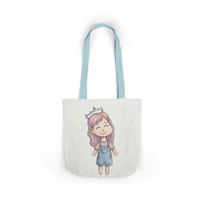 Cute Princess Girl Canvas Tote Bag