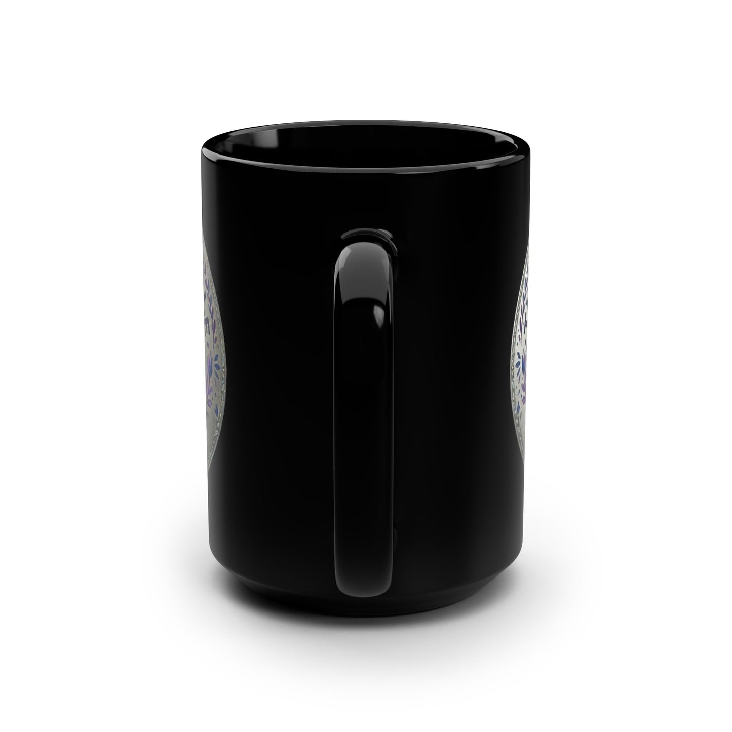 The Tangible Tulip Co. Logo Mug — 15oz Black Ceramic Coffee Cup