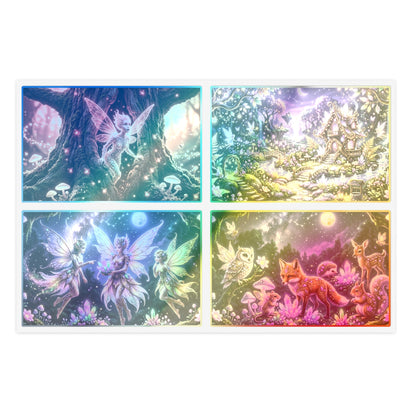 Holographic Fairy Forest Sticker Sheet Bundle — 5pcs