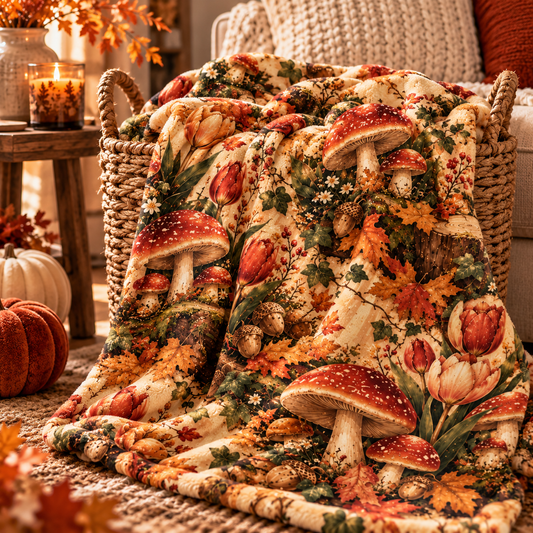 Woodland Harvest Fleece Blanket