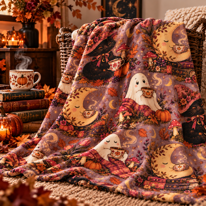 Cozy Little Ghosts Fleece Blanket