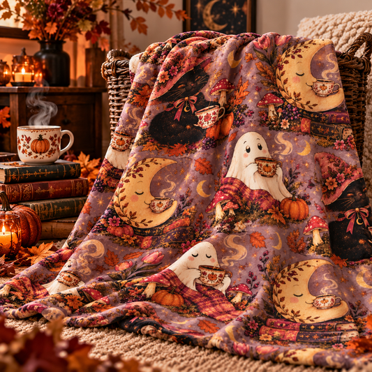 Cozy Little Ghosts Fleece Blanket