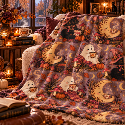 Cozy Little Ghosts Fleece Blanket