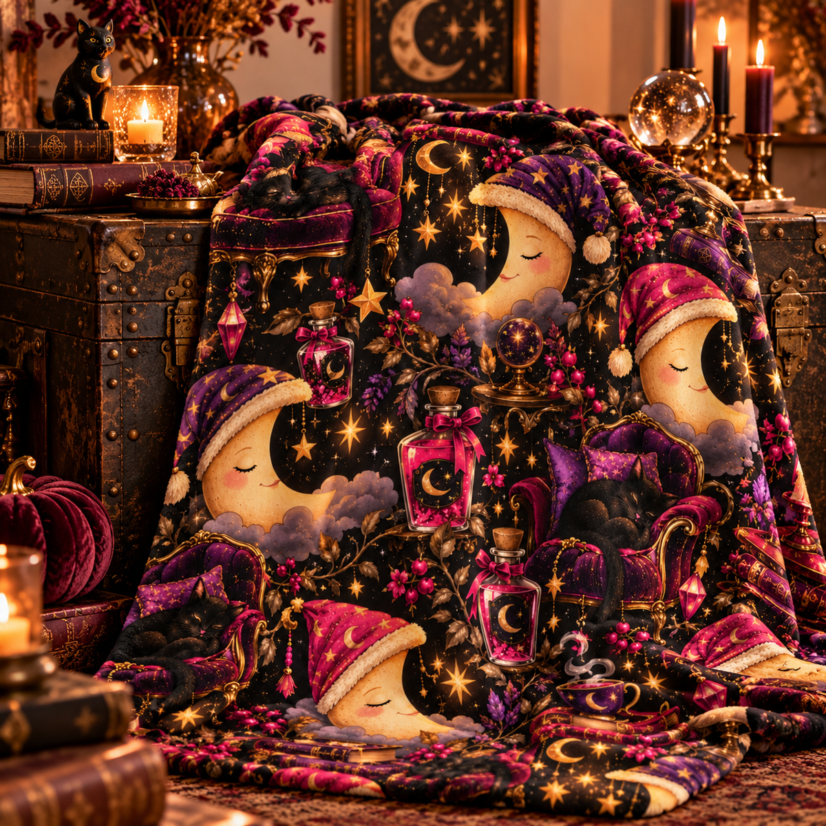 Moonlit Apothecary Fleece Blanket