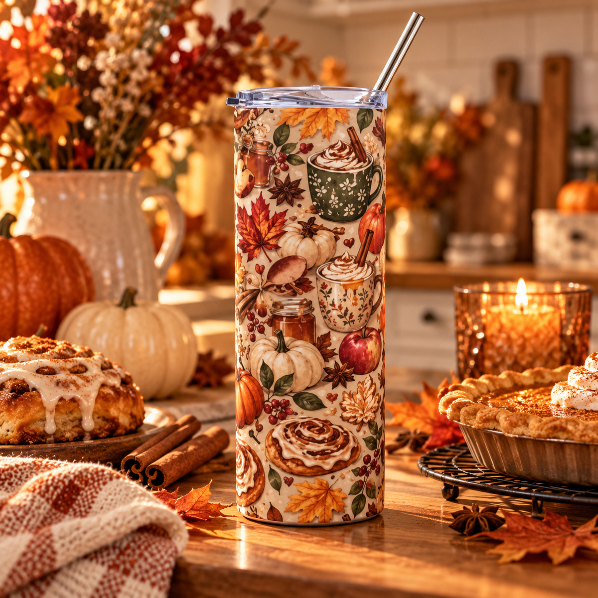 Pumpkin and Pastries Tumbler